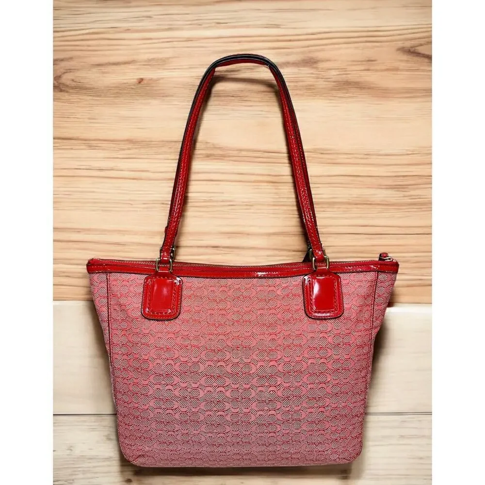 Coach 25051 Poppy Signature C Oxford Small Tote Bag